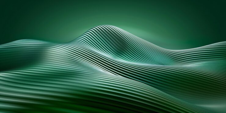 Moderne groene geometrie; energie en beweging.